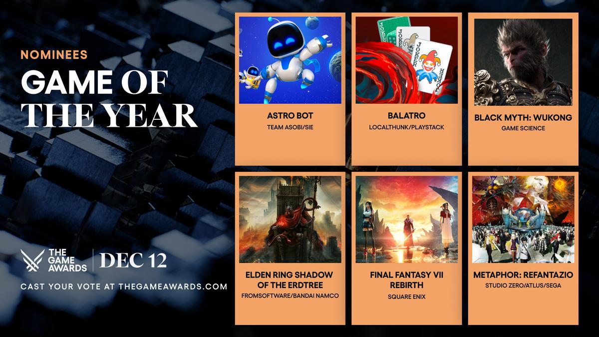 Who Will Take Home the Crown? Game of the Year 2024 Nominees Revealed!